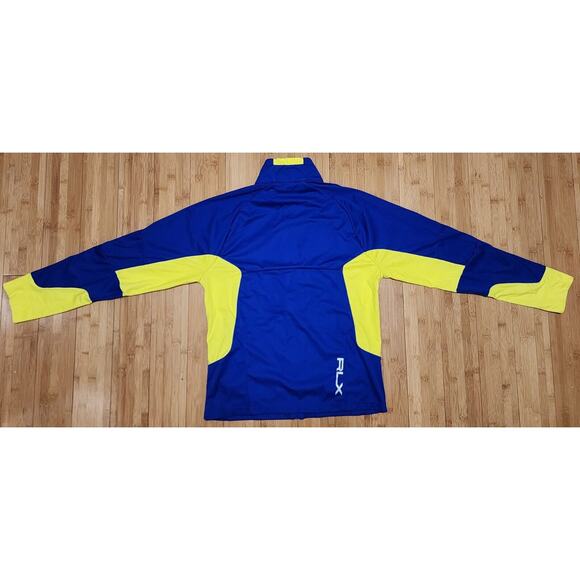 Ralph Lauren RLX Blue Yellow Full Zip Windbreaker Golf Jacket Sports Men's Small - Picture 8 of 8